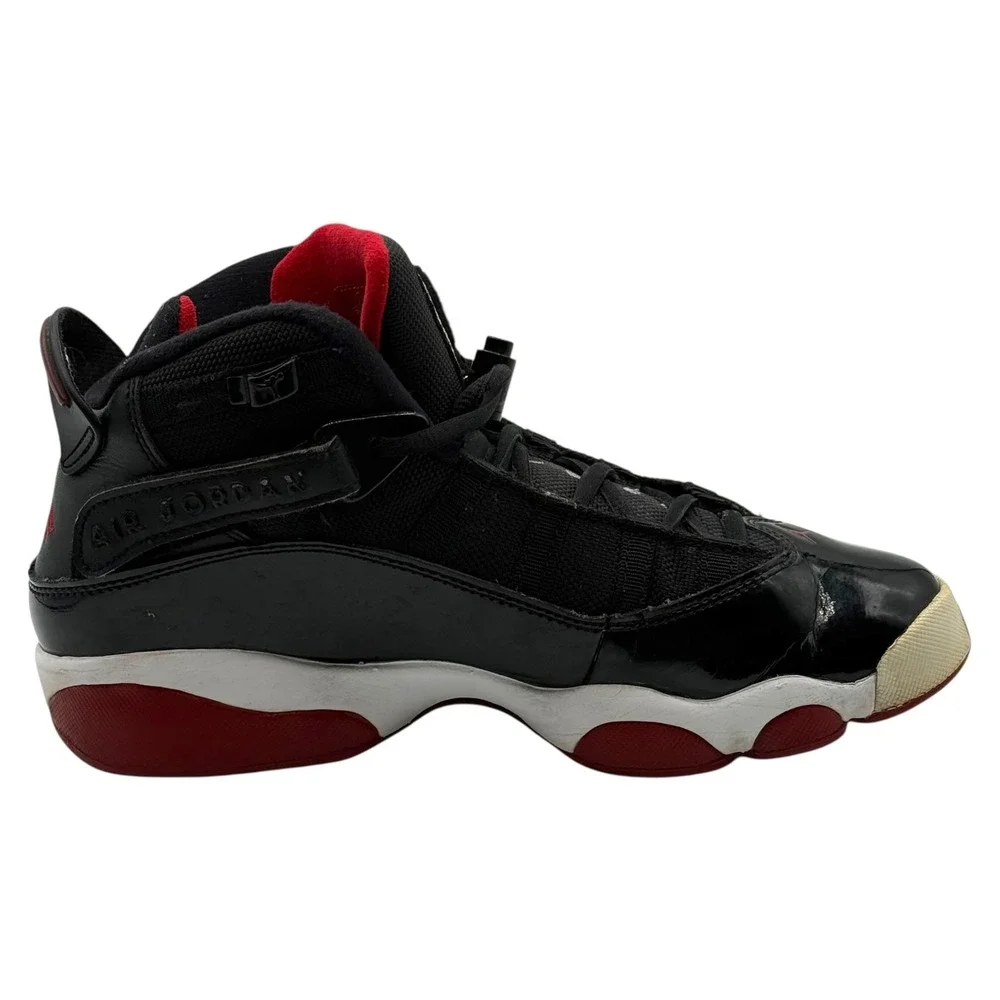 Nike Air Jordan 6 Rings Bred Black‎ Red White Youth 7Y / Women's 8.5 323419-062